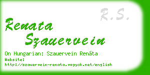 renata szauervein business card